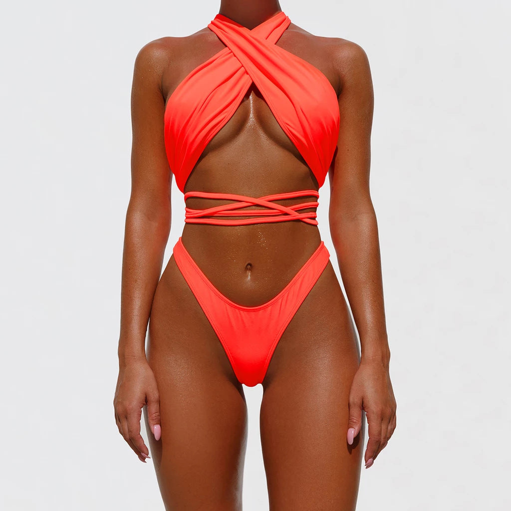 Wholesale Colorful swimsuit with straps